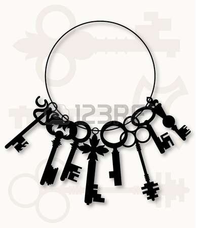 391x450 Bunch Of Keys Clipart