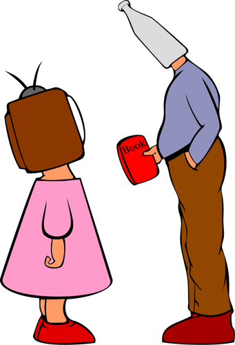 341x500 Kids On A Sofa Watching Tv Vector Drawing Public Domain Vectors