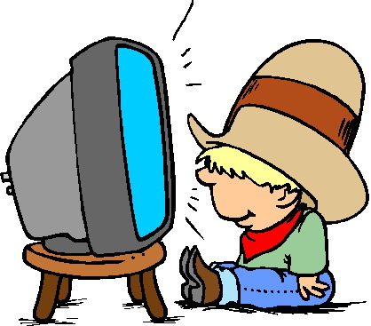 418x367 Kids Watching Tv Clipart