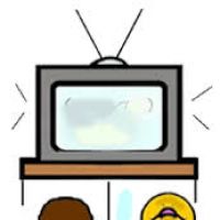 200x200 Child Watching Tv Clipart