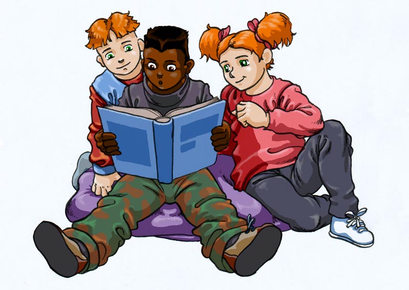 800x568 Students Working Together Clipart