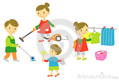 400x270 Clipart Family Working Together
