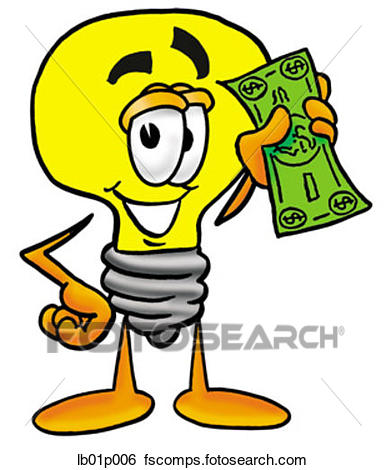 386x470 Clip Art Of Light Bulb With Money Lb01p006