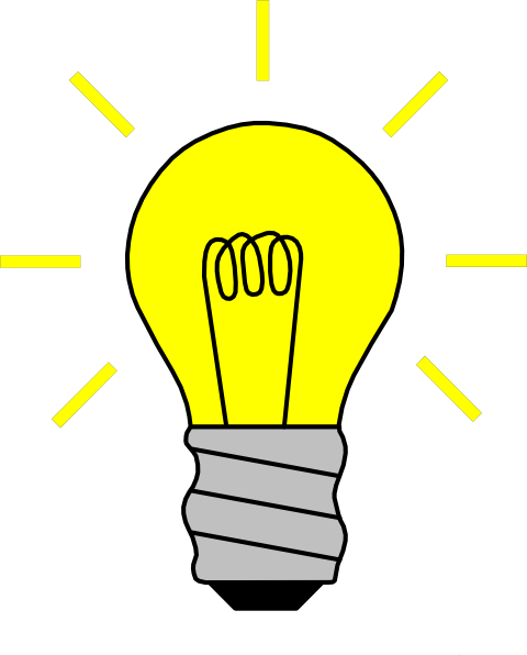 480x596 Light Bulb On Clip Art