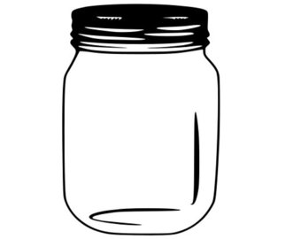 340x270 Mason Jar Clipart Silhouette