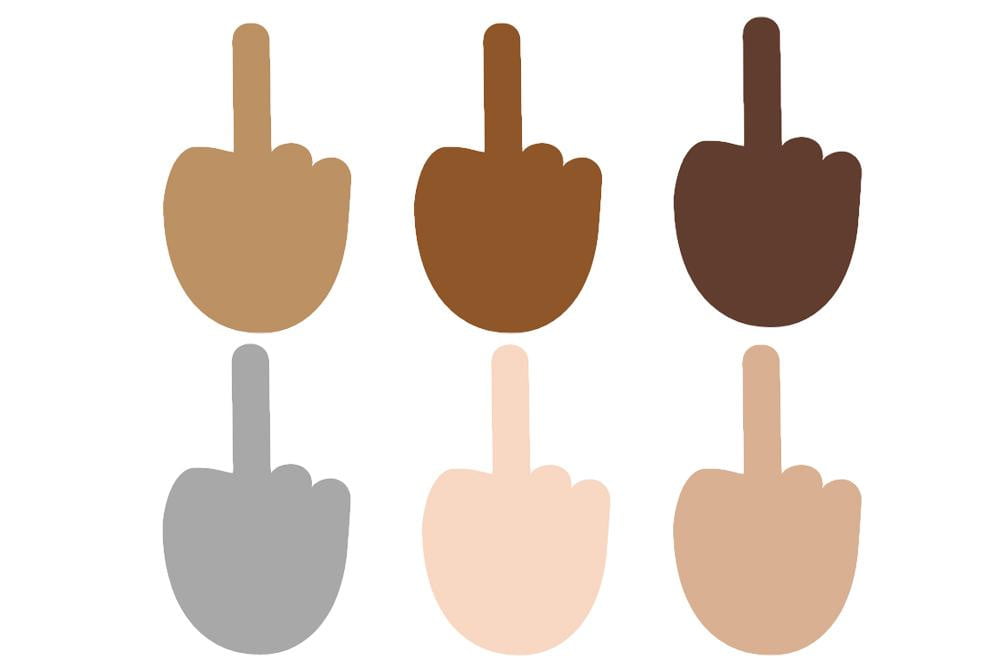 1000x667 Windows 10's Emoji Give The Middle Finger Some Diversity