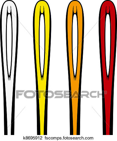 390x470 Clipart Of Vector Detail Of Needles K8695912