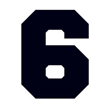 350x350 Number 6 Temporary Tattoo For Your Favorite Players' Number