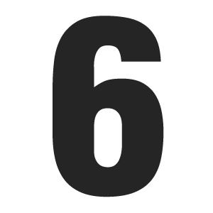 300x300 Solid Number 6