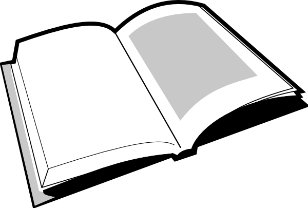 600x405 Free Books Clipart Black And White Image