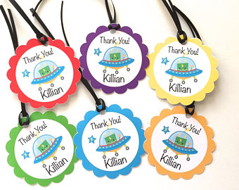 340x270 Set Of 12 Paw Patrol Thank You Party Favor Tags Chase