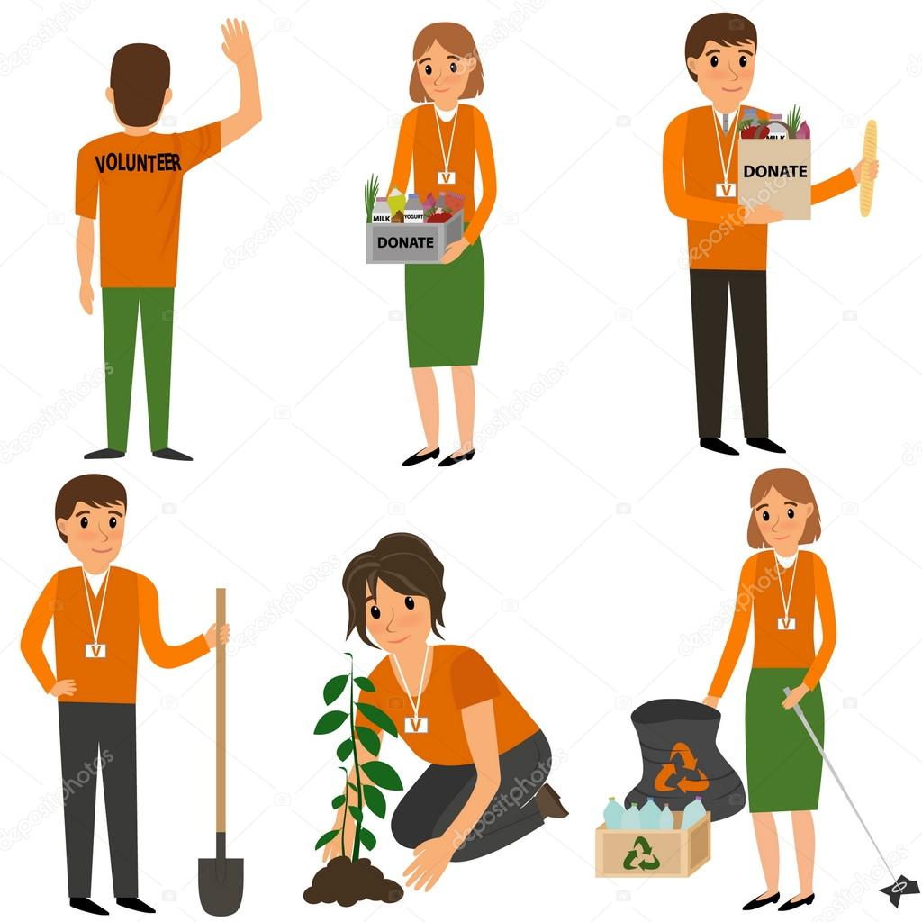 1024x1024 Volunteer People In Work Stock Vector Ivofet