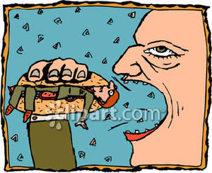 300x244 Of A Man Eating A People Sandwich