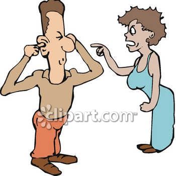 350x350 Husband And Wife Fighting Clip Art