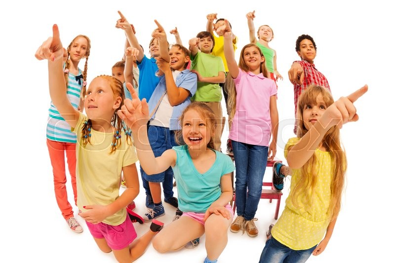 800x533 Many Cute Kids Having Fun And Pointing