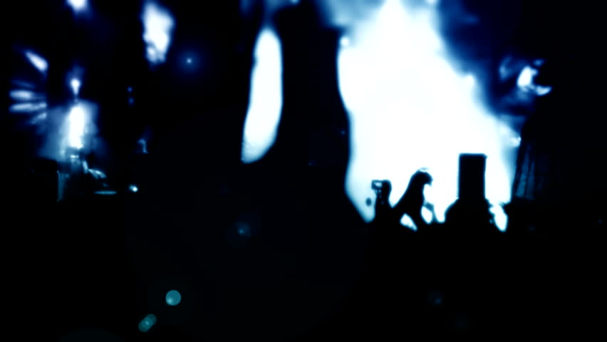 852x480 Slow Motion Clip Of People Having Fun On The Grand Night Concert