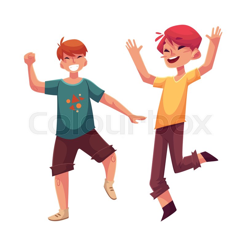800x800 Two Funny Boys, Kids Having Fun, Dancing