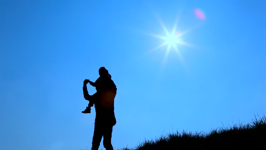 852x480 Father And Son Having Fun Silhouetted Stock Footage Video 2129960