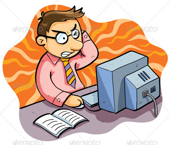 590x505 Cartoon People Working On Computers