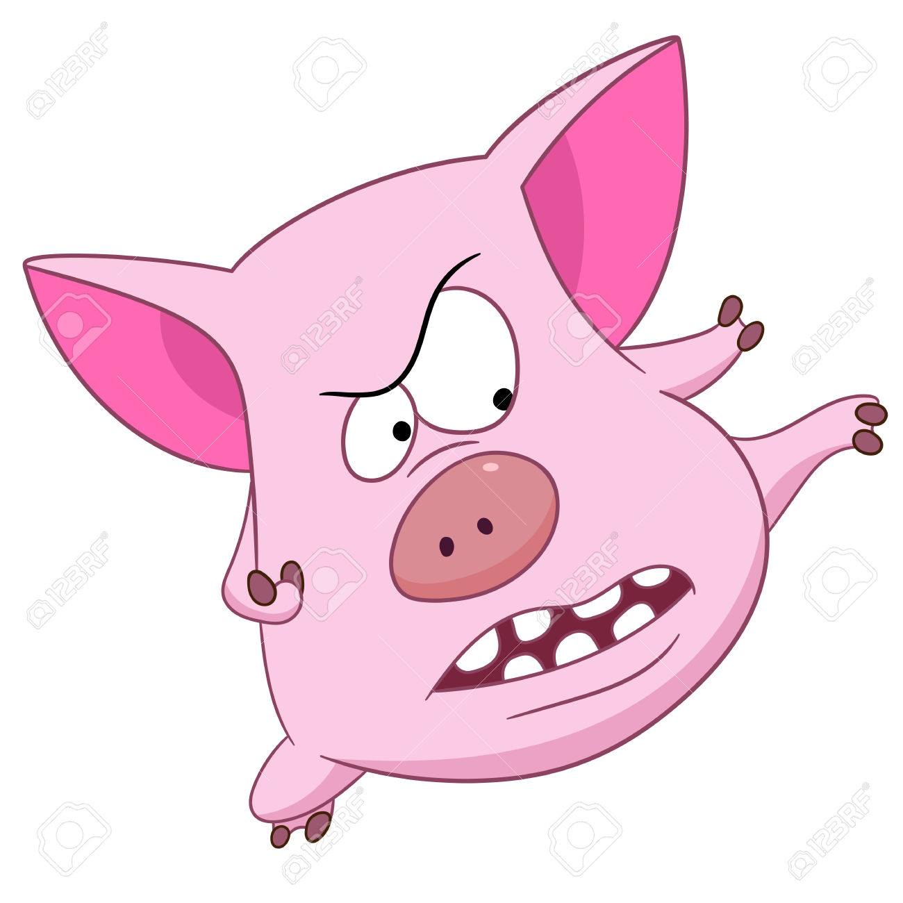 1300x1300 Karate Pig Clipart