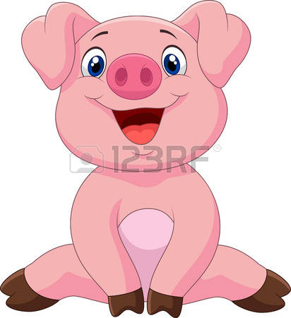 412x450 Pig Clipart Vector