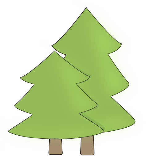 486x505 Two Trees Clip Art