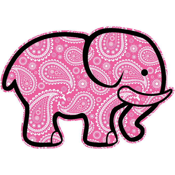 675x675 Pink Paisley Elephant The Wild Side