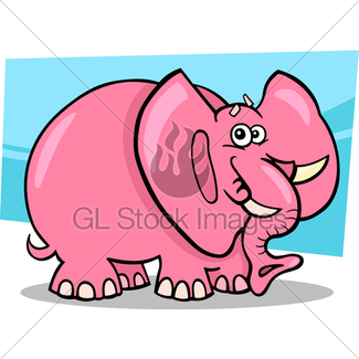 325x325 Pink Elephant Cartoon Gl Stock Images