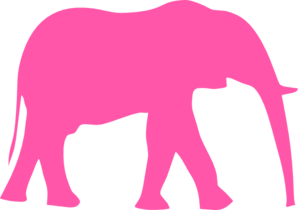 298x210 Pink Elephant Clip Art