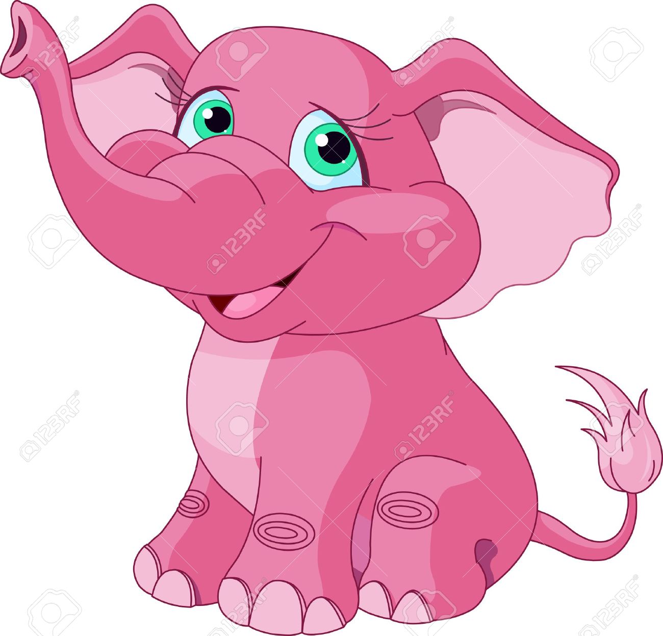 1300x1247 Very Cute Pink Elephant Royalty Free Cliparts, Vectors, And Stock