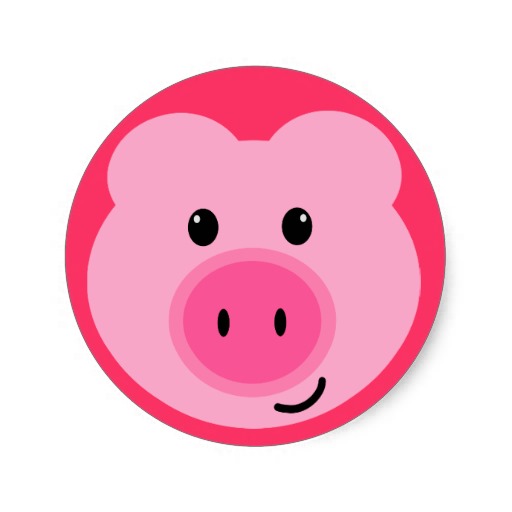 512x512 Pink Pig Stickers