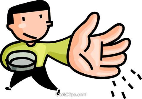 480x336 Man Planting Seeds Royalty Free Vector Clip Art Illustration