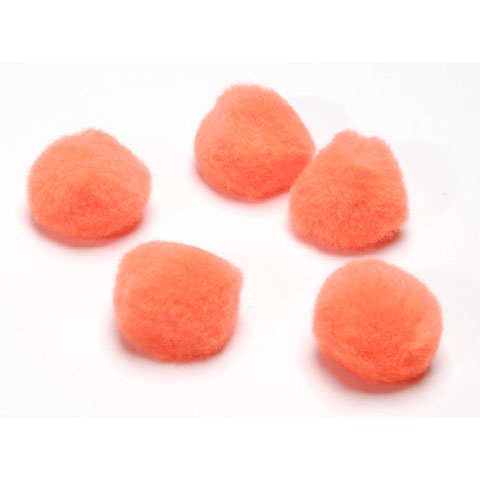 480x480 1 Inch Orange Acrylic Craft Pom Poms 40 Pack