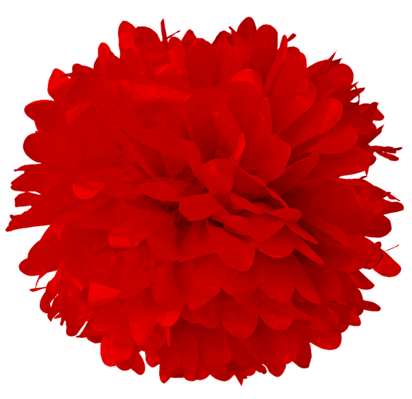 600x582 8 Red Tissue Pom Poms Lanterns And More