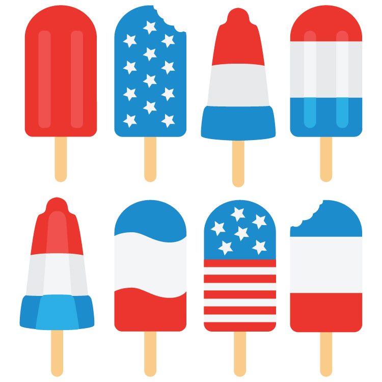 750x750 4th Of July Popsicle Cut Files + Clip Art