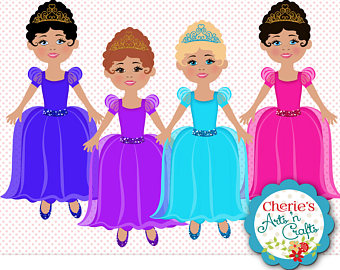 340x270 Princess Clip Art Etsy