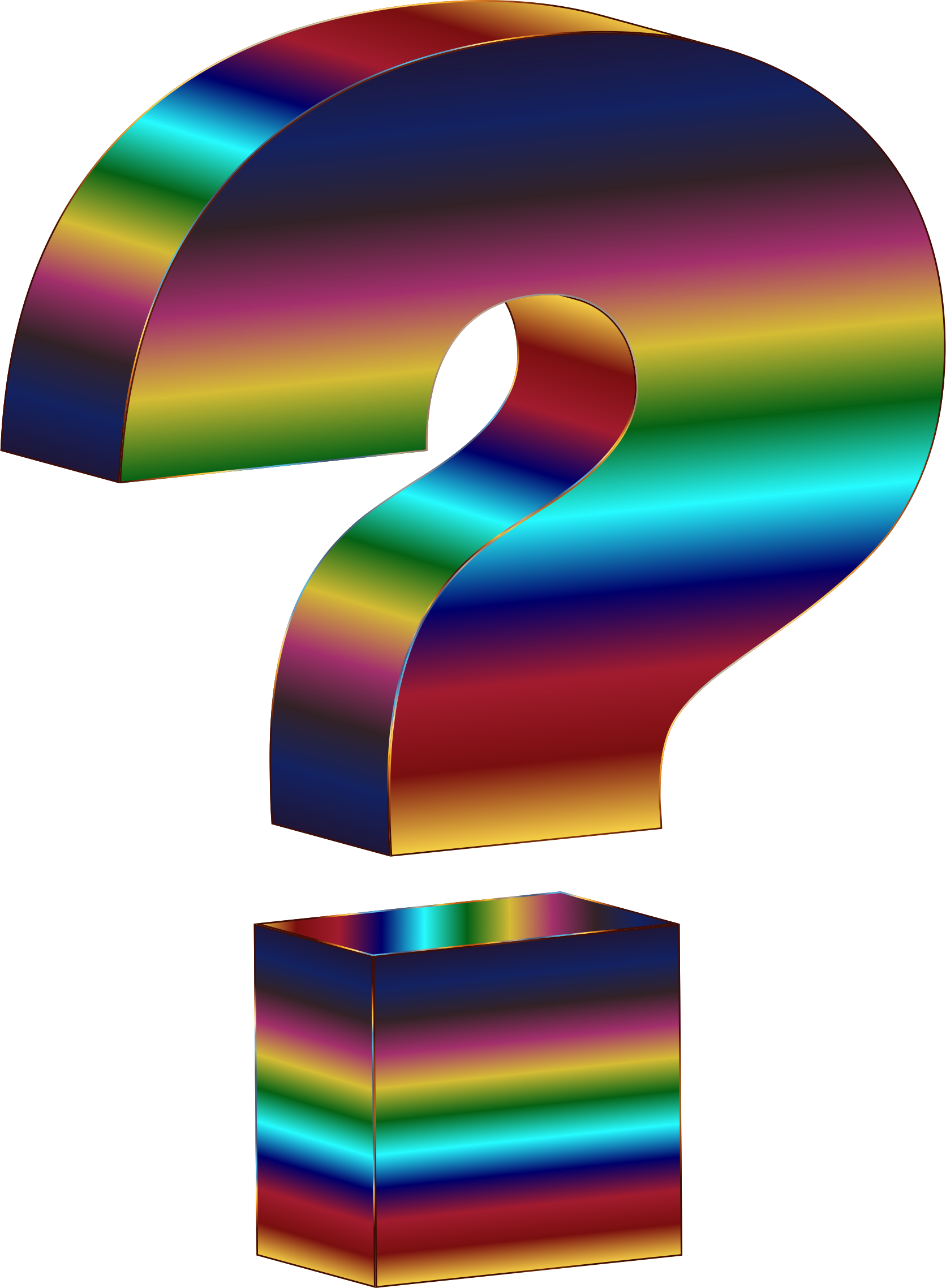 1672x2276 Rainbow Clipart Question Mark
