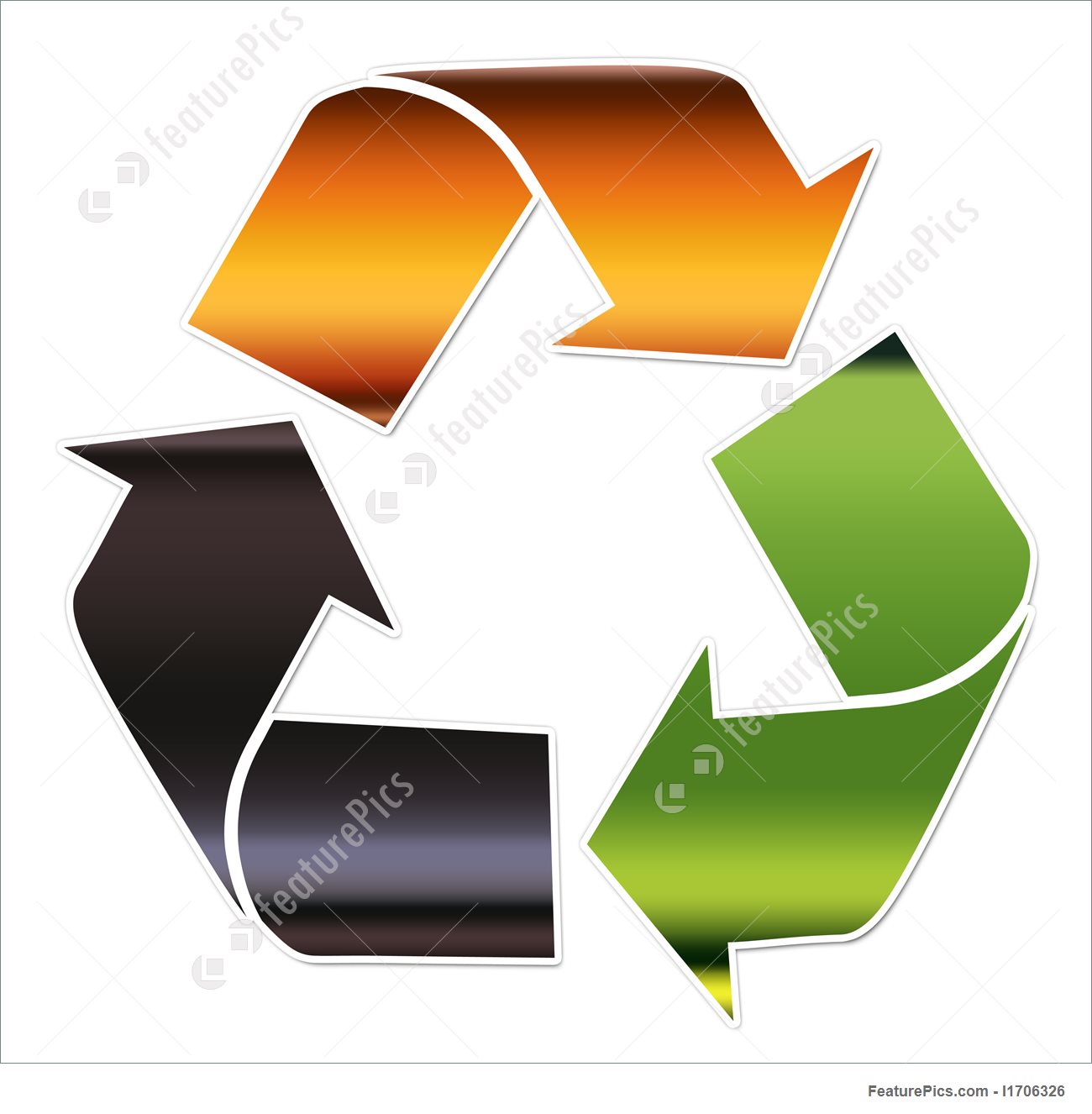 1300x1326 Recycling Symbol, Glass Illustration