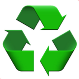 256x256 Recycling Symbol Emoji U 267b, U fe0f