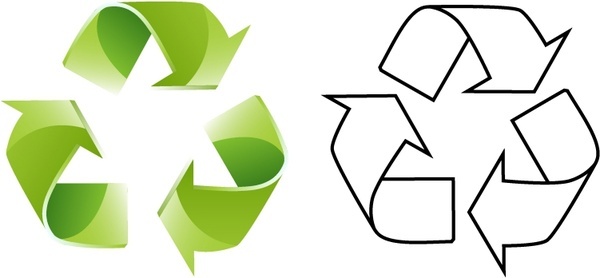 600x278 Recycling Symbol Free Vector Download (16,714 Free Vector)