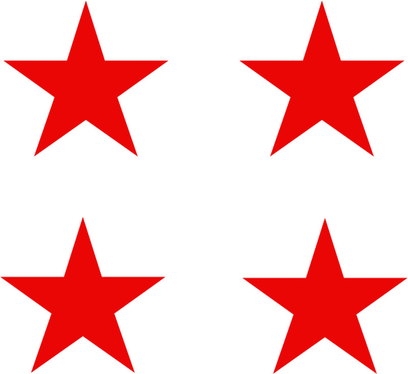 800x732 Four Red Stars Stickers By Harringe Redbubble