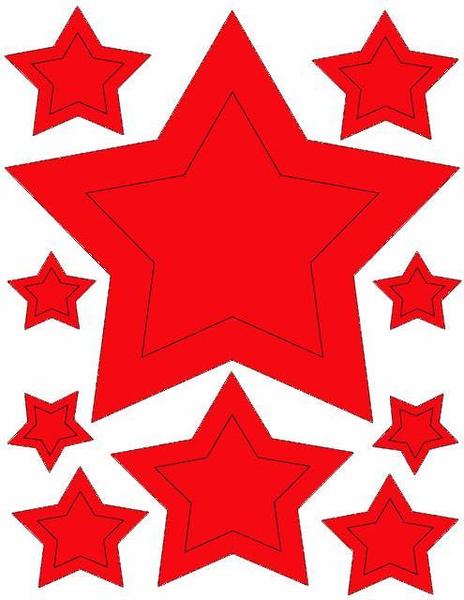 464x600 Red Star Wall Stickers For Kids Room Walls