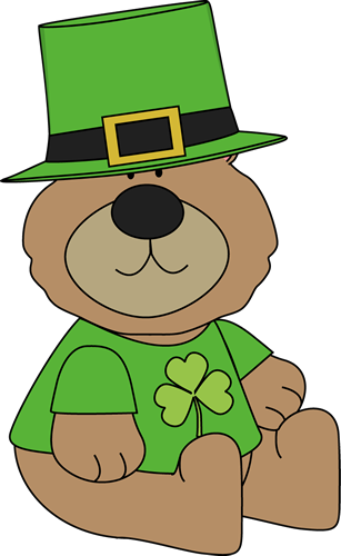 307x500 Saint Patrick's Day Bear Clip Art