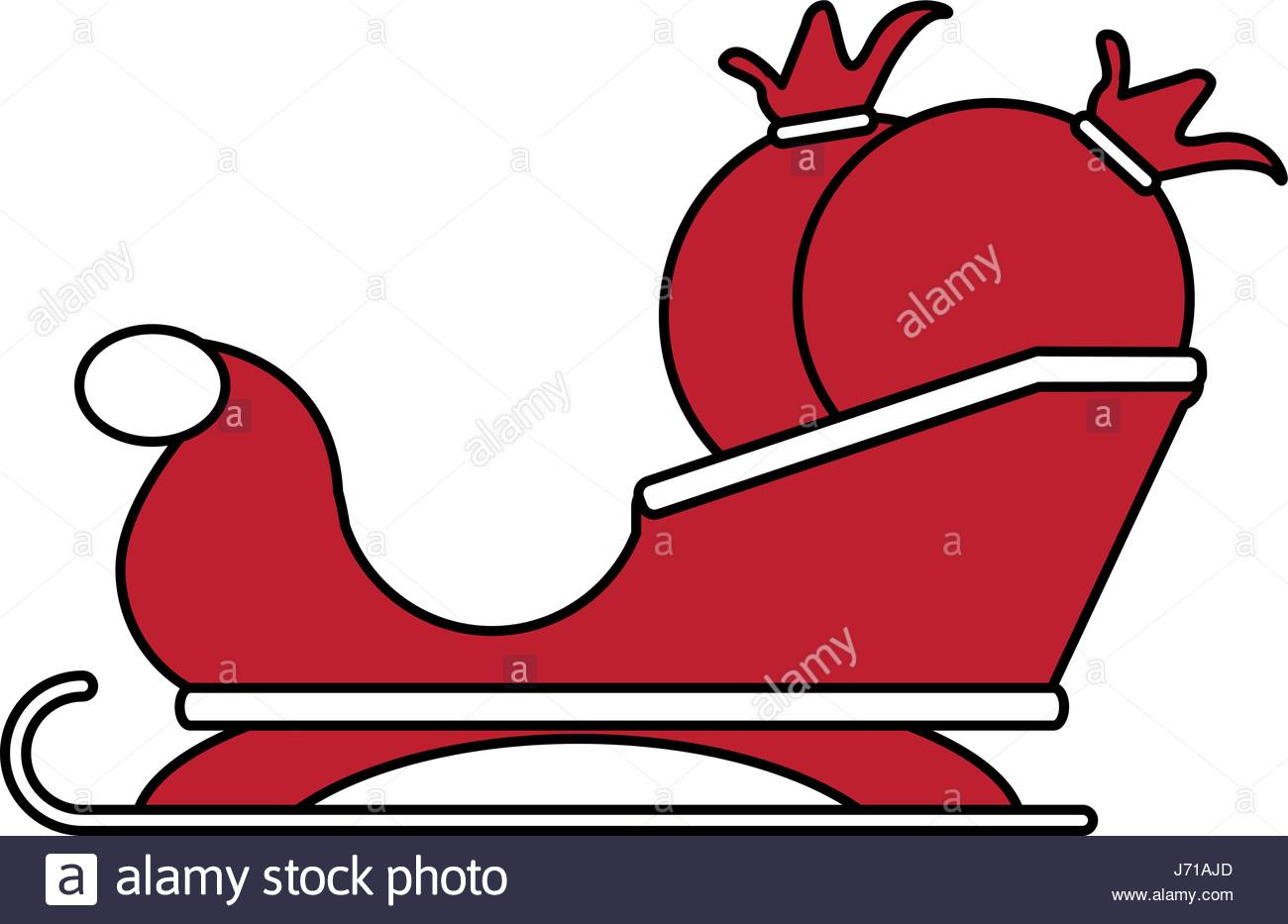 1300x933 Color Silhouette Image Of Santa Claus Sleigh With Bags Of Gifts