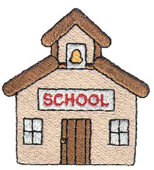 317x350 Free Clip Art Of School House
