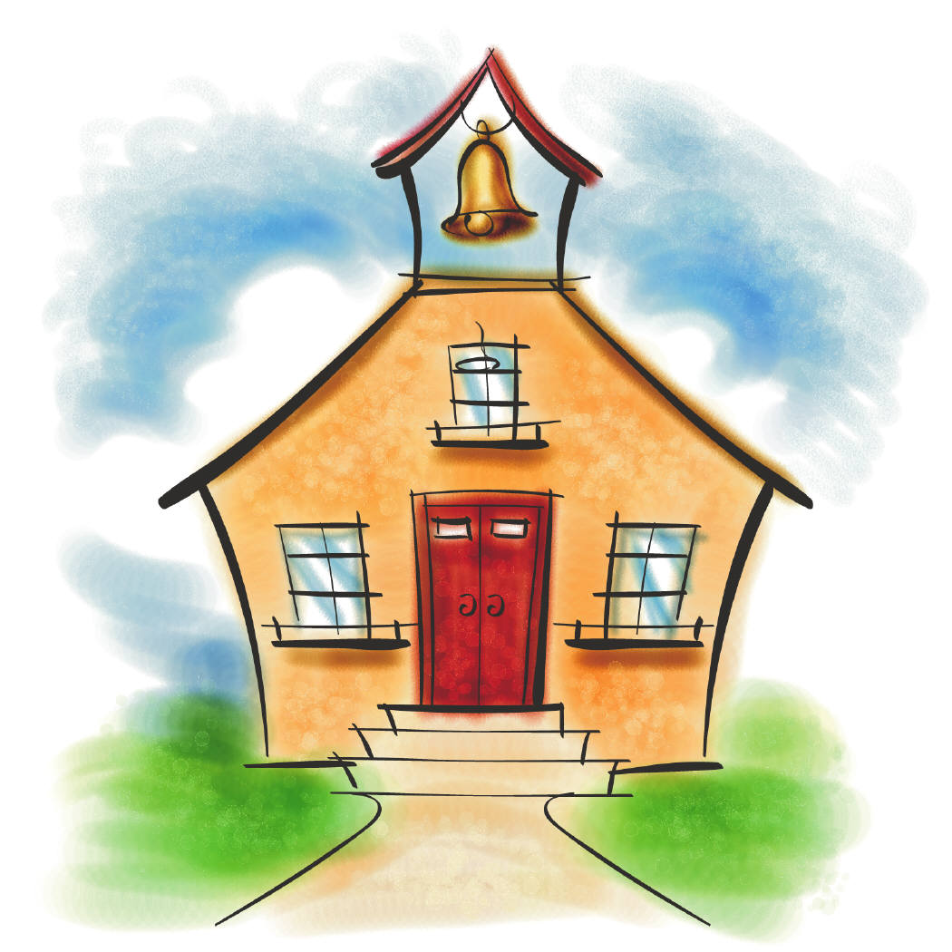 1050x1050 School House Clipart