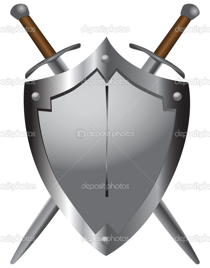 804x1023 Medieval Swords And Shields Clipart