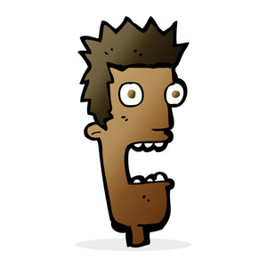 300x300 Shocked Cartoon Face Royalty Free Stock Image