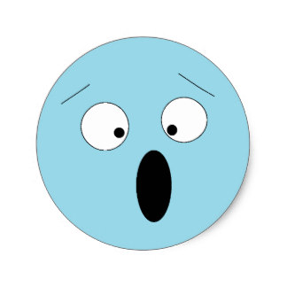 324x324 Surprised Face Stickers Zazzle