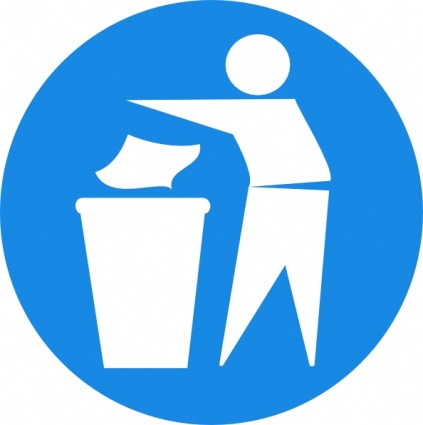 423x425 Sign Symbol Signs Symbols Keep Tidy Inside Trash Bin Clean Rubish